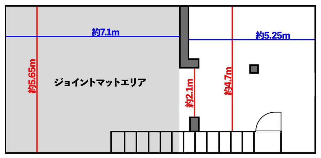 ギャラリー 新世紀海賊スタジオの間取り図 ジョイントマットエリア